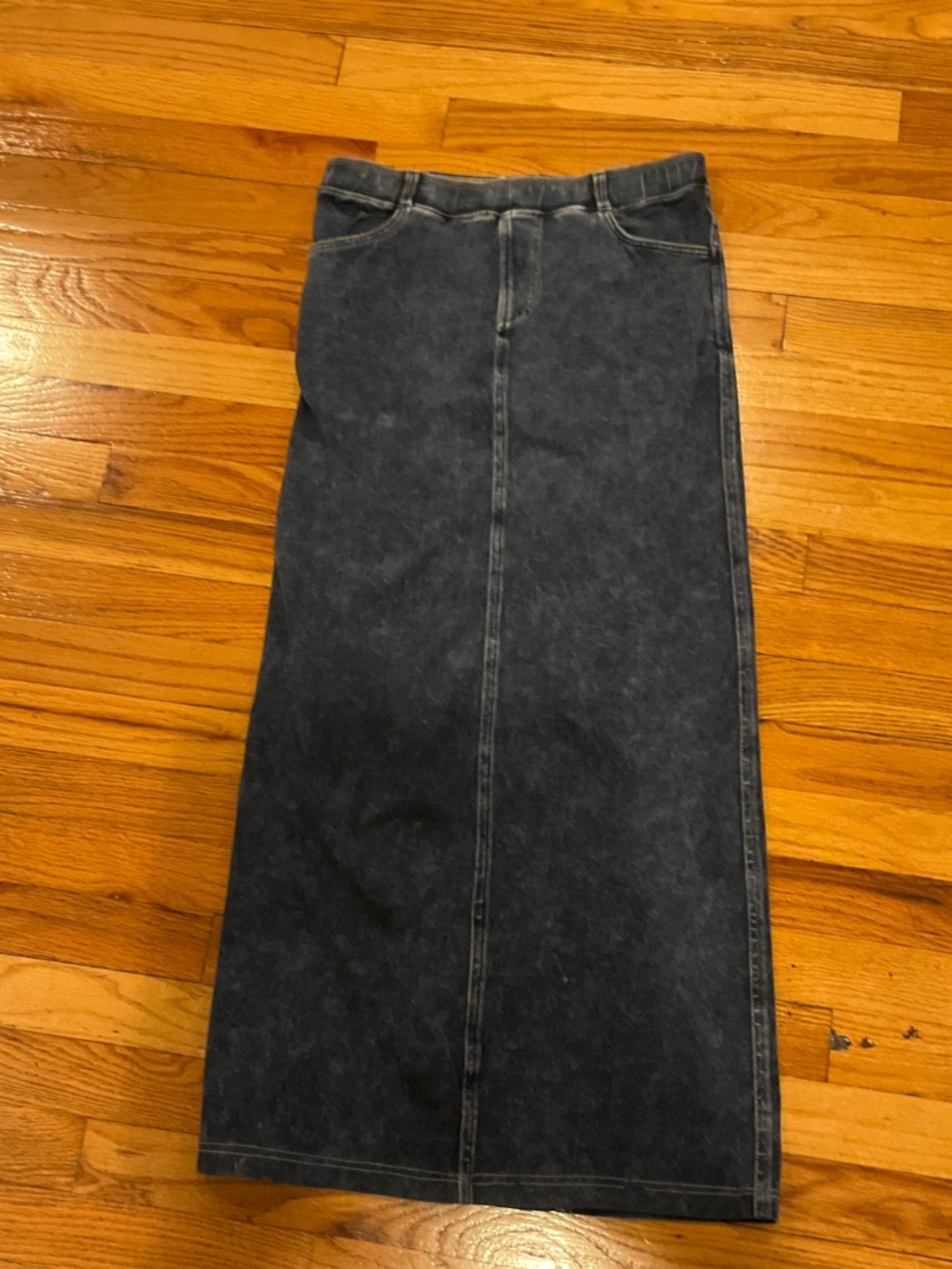 HARDTAIL Blue Washed Denim straight Maxi Skirt LIKE NEW